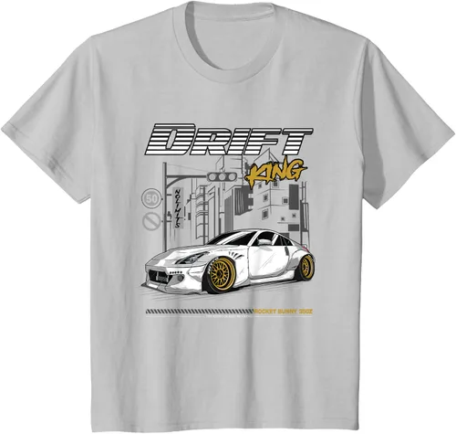 Vista 26 de Z34 370 Fairlady Z - Camiseta gráfica de cuerpo ancho, Negro, S