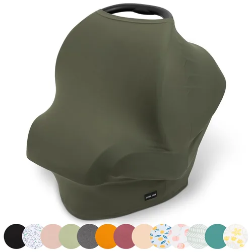 Vista 10 de Simka Rose Funda de asiento de automóvil para bebés, multiusos, transpirable, cubierta de lactancia y toldo para asiento de automóvil de bebé