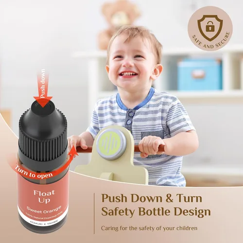Vista 2 de ASAKUKI - Difusor de aceites esenciales de 700 ml, ultrasónico, humidificador de aromaterapia con juego de los 6 mejores aceites esenciales, 7