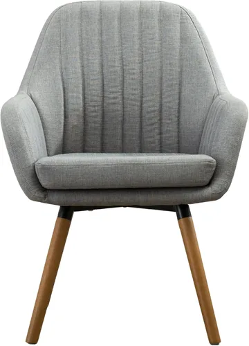 Vista 12 de Tuchico silla decorativa de tela contemporánea., Tela, Gris