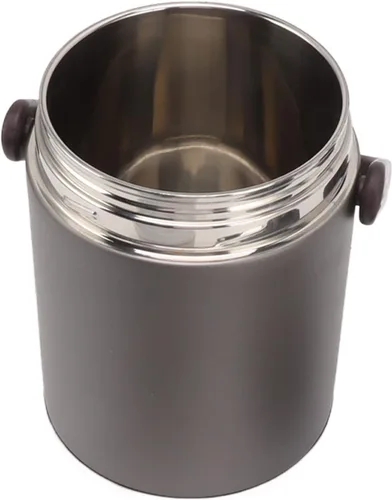 Vista 9 de Contenedor de alimentos aislado, lonchera térmica de 2 L, contenedor de alimentos aislado gris oscuro, contenedor de alimentos con aislamiento