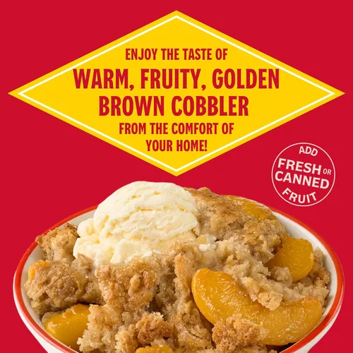 Vista 7 de Cobbler Mix 10.58 onzas (paquete de 2) – Postre casero en minutos – Solo tienes que añadir tu fruta favorita – Manzana, melocotón, bayas y más por