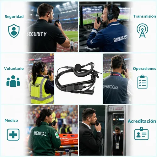 Vista 10 de Retevis Auricular Walkie Talkie de ajuste de volumen, para RT22/RT68/RT21