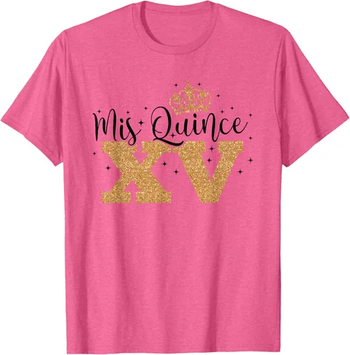 Vista 28 de Camiseta de quinceañera Mis Quince para cumpleaños número 15 Blanco