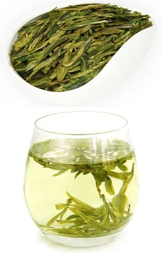 Vista 4 de Dragonwell Longjing Tea (Yu Qian), hoja de té verde fresca del dragón del lago del oeste recogida antes del día de lluvia de granos, 8.8 oz./8.82