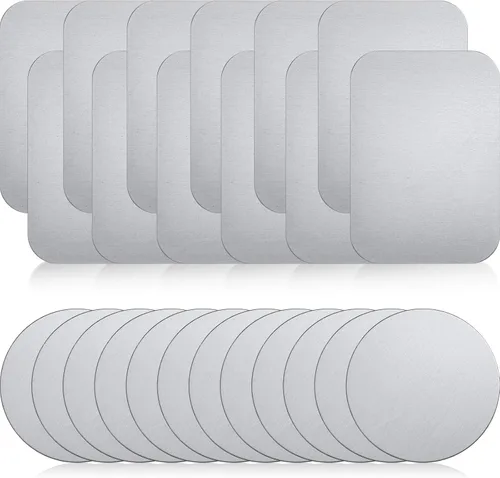 Vista 7 de Weewooday 24 placas de metal para teléfono, soporte magnético para automóvil, soporte magnético con soporte adhesivo para soportes magnéticos