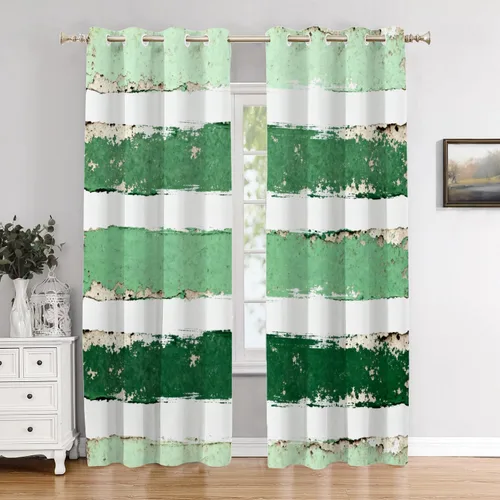 Vista 99 de Cortinas opacas de poliéster multicapa para cafetería, con diseño de diamantes, 2 unidades, 26 x 24 pulgadas