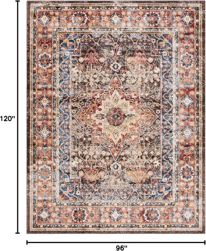 Vista 9 de SAFAVIEH Bijar Collection - Alfombra decorativa de 2 pies 3 pulgadas x 4 pies, marfil y óxido, diseño oriental envejecido, no desprende pelusa