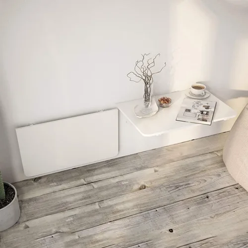 Vista 5 de Mesa plegable flotante de pared, mesa de comedor de cocina, mesa de ordenador portátil, mesa de jardín, mesita de noche, mesas de bar, banco