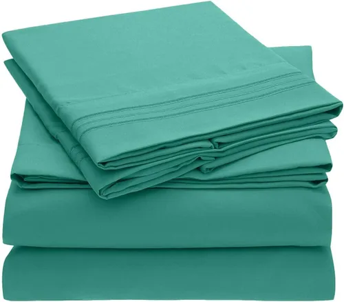 Vista 17 de Home Must Haves Juego de ropa de cama de lujo bordada de color liso 2000, extra suave, acogedor, bolsillo profundo de 12 pulgadas con fundas