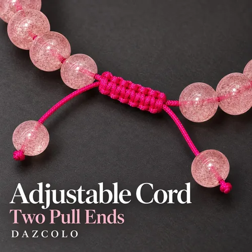 Vista 5 de Pulsera ajustable de 8 mm con gemas naturales, pulseras unisex de cristal hechas a mano para meditación, yoga, sanación espiritual y energía