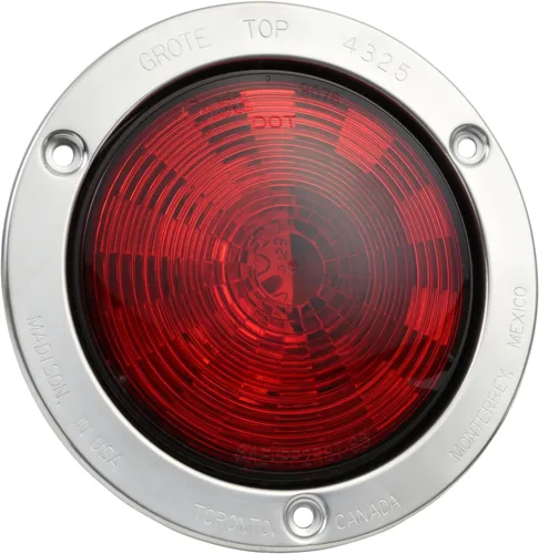 Vista 28 de Grote 54702 Luces LED Ovaladas de 6" de Parada, Trasera y Giro con Respaldo Integrado, Carcasa Rígida Integrada Rojo