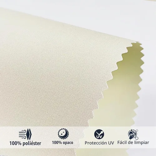 Vista 2 de Persianas de ventana enrollables con protección UV, persianas opacas personalizadas color beige, elegantes persianas enrollables, ahorro de energía