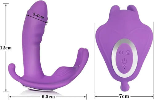 Vista 5 de Vibrador de 10 velocidades, vibrador invisible de mariposa, vibrador de punto G, masturbador de control remoto, juguetes sexuales para mujeres