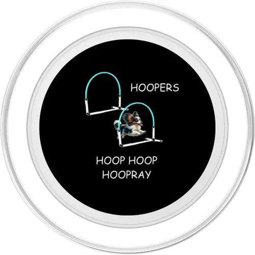 Vista 2 de Dog Agility Dog Hoopers Papillon - Aro de aro Hoopray PopSockets MagSafe PopGrip para iPhone