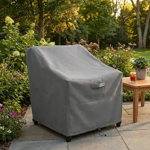 Vista 9 de Funda para silla de muebles de exterior de patio - Premium Heavy Duty - Gris