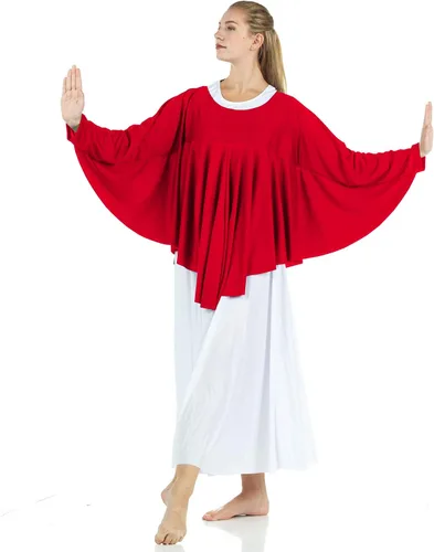 Vista 6 de Danzcue Camiseta de baile con ala de ángel para mujer Negro