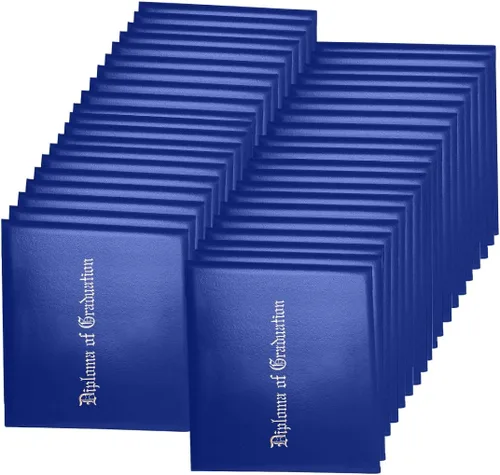 Vista 24 de Funda para diploma 8.5x11 de cuero sintético acolchada para certificados, color negro Cubierta de certificado de premio de grado de diploma