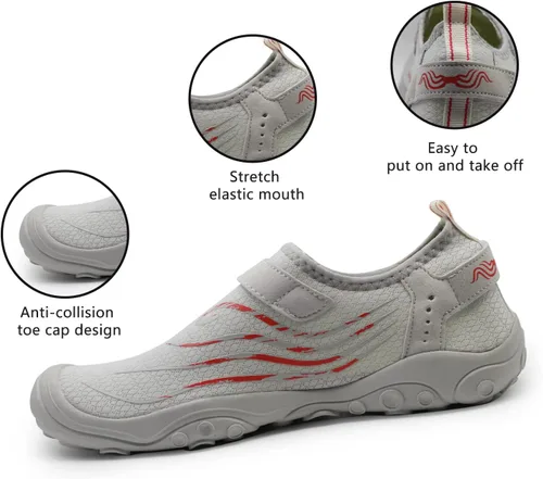 Vista 4 de Zapatos acuáticos para hombre y mujer, de secado rápido, para piscina, playa, surf, caminar, kayak