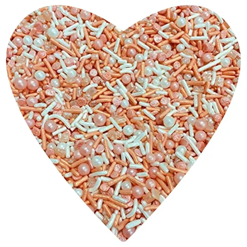 Vista 14 de COOL MOM SPRINKLES Gránulos de corazón dorado y blanco (4 onzas) – Gránulos de corazón para decorar pasteles, cupcakes, galletas y postres