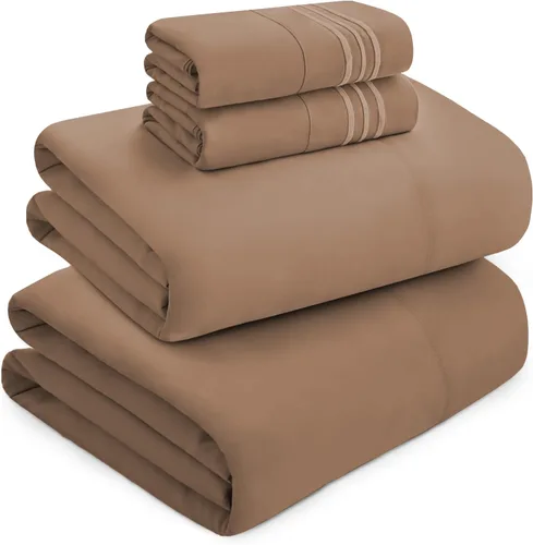 Vista 18 de Mocassi Juego de sábanas de lujo de 4 piezas, calidad prémium de hotel de 1800 hilos, ajuste fácil, sábanas y fundas de almohada resistentes a