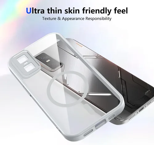 Vista 121 de Funda magnética transparente compatible con Xiaomi 17T, color negro 2 en 1 PC + TPU cubierta de teléfono a prueba de golpes, carcasa protectora