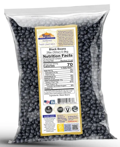 Vista 2 de Rani Frijoles Negros (Frijoles Tortuga) 32oz (2lbs) 908g ~ Completamente Naturales Vegano Apto para Gluten Sin OGM Kosher Producto de EE.