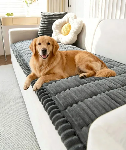 Vista 20 de OTOB Funda de sofá para perros, lavable, antideslizante, divertida funda para sofá para mascotas, protector de muebles suave y acogedor, apto