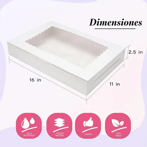 Vista 3 de NPLUX Paquete de 5 cajas de galletas de Halloween, ventana ancha de 16 x 11