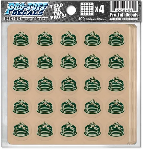 Vista 31 de Calcomanías de premio de panqueques, 100 calcomanías de recompensa de fútbol para cascos en el color de tu