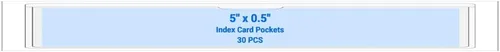 Vista 174 de 30 PCS Clear Self Adhesive Plastic Label Pockets, Top Loading Business & Library Index Card Holders, Peel and Stick Sleeves for Storage Bins, Totes