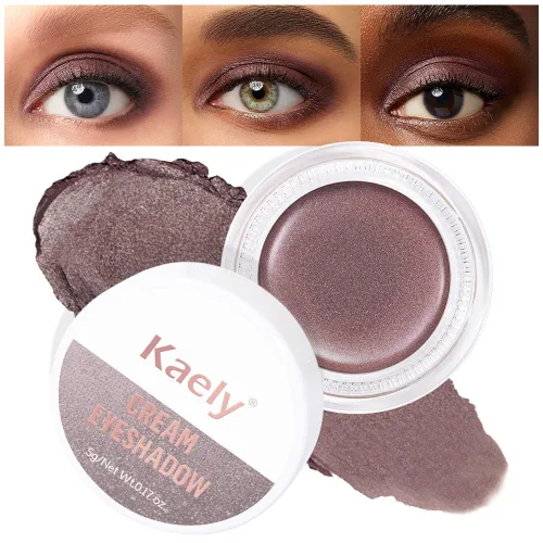 Vista 25 de evpct Paleta de maquillaje en pote de sombra de ojos en crema única para mujeres mayores, sombra de ojos de champán con shimmer, glitter metálico