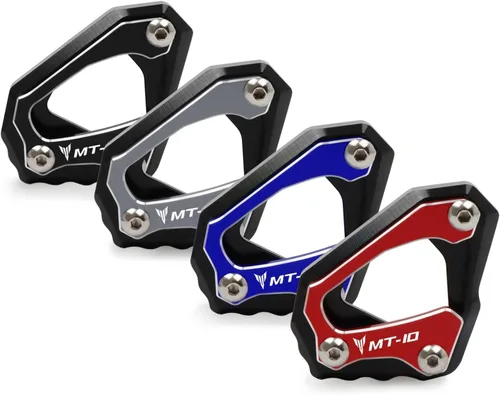 Vista 2 de KAnduo Placa de soporte lateral de pie CNC para motocicleta, soporte para Yamaha para MT-10 para MT 10 para MT10 para MT10 para FZ-10 FZ10 R1M R1 M