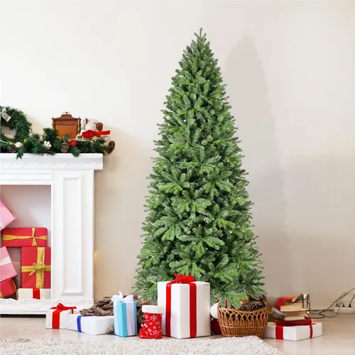 Vista 3 de 7.5ft PE PVC Artificial Christmas Tree and Metal Stand