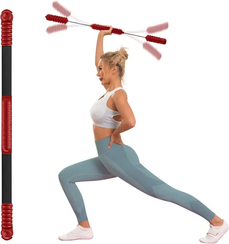 Vista 8 de Barra de Ejercicio de Fitness, Barra de Fitness Elástica, Barra de Entrenamiento de Alta Frecuencia de Vibración para Quemar Grasa en Yoga, Pilates