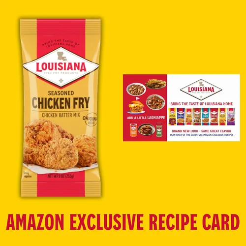 Vista 9 de Louisiana Fish Fry - Mezcla de masa para patatas fritas de pollo sazonado, 9 onzas (paquete de 2), mezcla crujiente de masa sureña para pollo frito