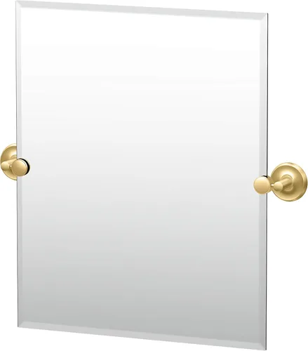 Vista 8 de Gatco Designer II - Espejo rectangular sin marco, cromado, montado en la pared, 24 pulgadas de alto x 19.50 pulgadas de ancho, espejo biselado