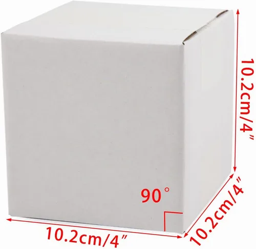 Vista 2 de SUNLPH Cajas de envío blancas de 4 x 4 x 4 pulgadas, cajas pequeñas de cartón corrugado, paquete de 25