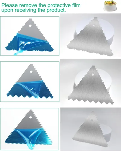 Vista 7 de Nuevo 6pcs Cake Scraper 430 inoxidable Decoración Peine y glaseado más suave