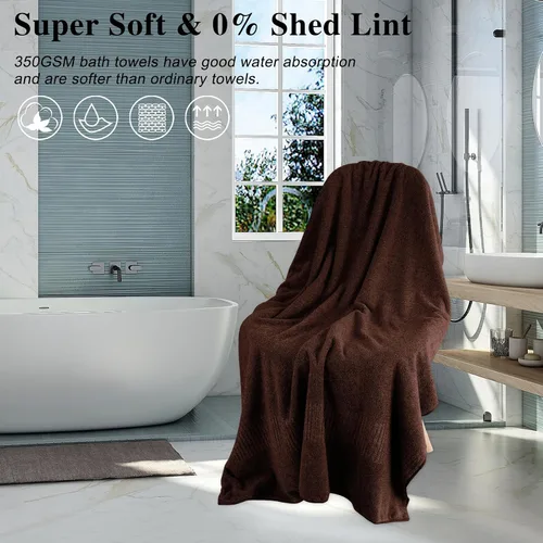 Vista 2 de SEISSO Toallas de baño, extra absorbentes y de secado rápido, toallas de fibra ligera, toalla de baño grande y suave de primera calidad
