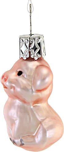 Vista 3 de Inge-Glas Mini Pig 10117S021 - Adorno navideño de cristal alemán