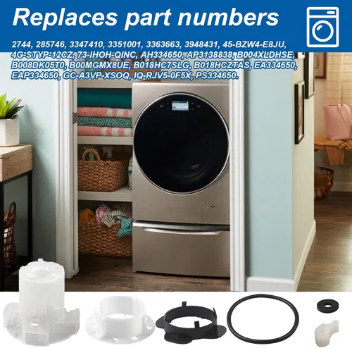 Vista 8 de 285811 Kit de reparación de agitador de lavadora de repuesto para lavadoras Whirlpool y Kenmore, compatible con AP3138838, 2744, 285746, 285811VP