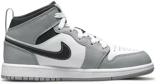 Vista 2 de Jordan Jordan 1 Mid (niño pequeño), Gris ahumadoBlanco-antracita