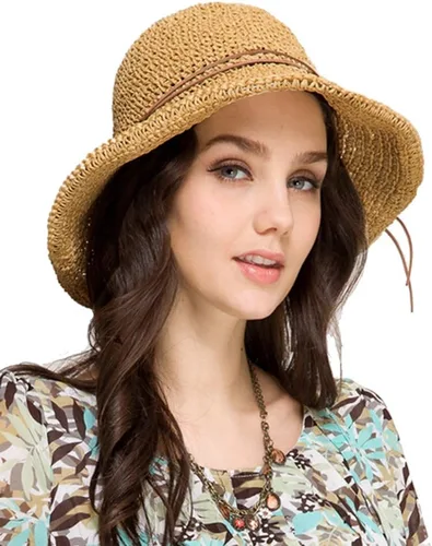 Vista 2 de Urban CoCo Gorras de ala ancha plegables para mujer, sombreros de paja para verano y playa