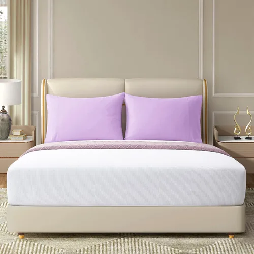 Vista 6 de Deng Chao NookZuzu - Juego de 2 fundas de almohada de microfibra ultra suave de 1800 hilos, color morado con cierre de sobre, fundas de almohada