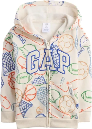 Vista 12 de GAP - Sudadera con capucha y cremallera completa para bebés varones, con logotipo de Playtime Favorites