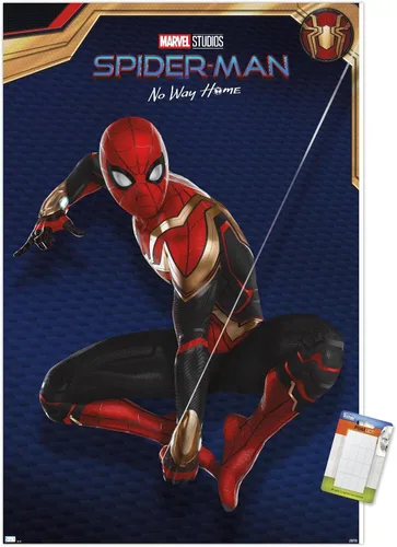 Vista 10 de Trends International Marvel Spider-Man: No Way Home - Póster de pared de disfraz rojo, 14.725 x 22.375 pulgadas, versión enmarcada de madera