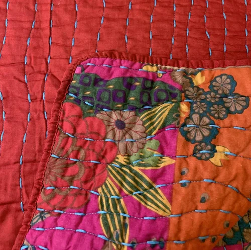 Vista 6 de Greenland Home Jewel Manta de Tiro 100% Algodón con Acolchado Estilo Kantha, Multicolor