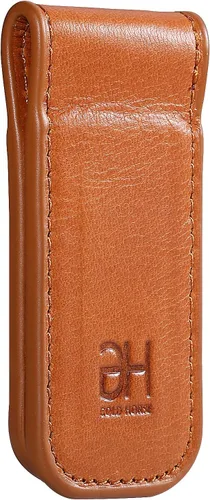 Vista 16 de Soporte magnético delgado para tarjetas de visita de cuero genuino para hombres, Negro -, Slim