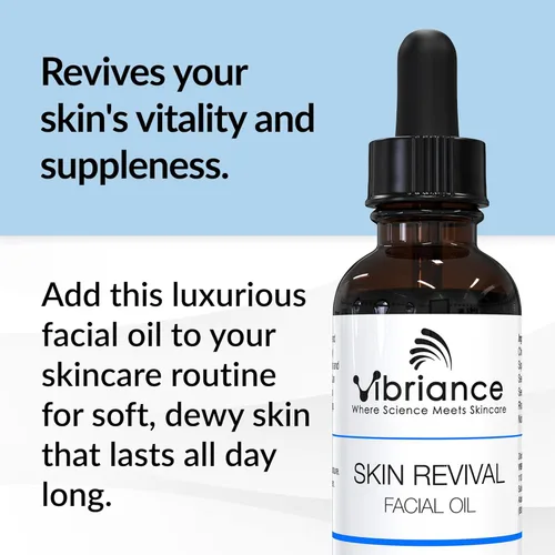 Vista 3 de Vibriance Aceite facial Skin Revival - Ingredientes naturales - Hidratante facial para tipos sensibles y secos, con vitamina E, espino amarillo